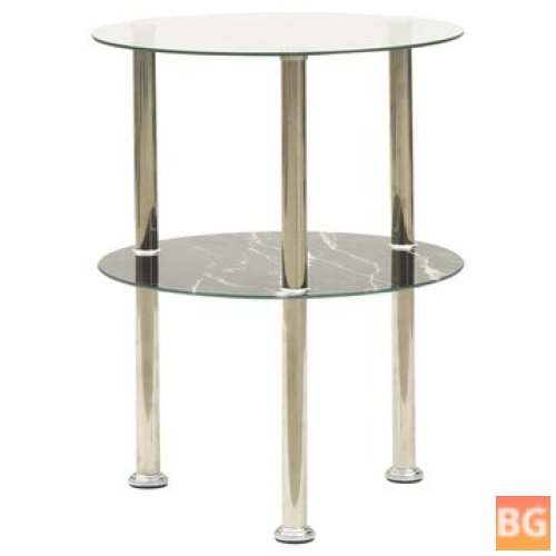 Black Table with Two Tiers - 15