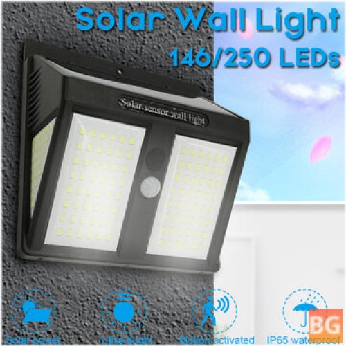 Wireless Solar Motion Sensor Light with 146 LEDs for Outdoor Security