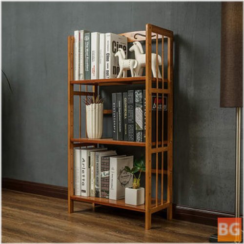 Bamboo Bookshelf Shelves for Books Magazine Organizer