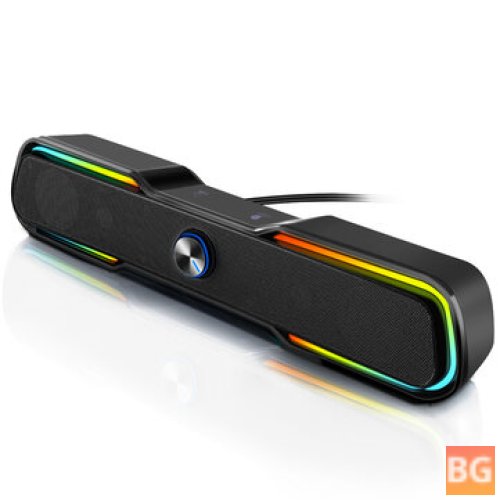 ARCHEER Gaming Soundbar with Colorful LED Light