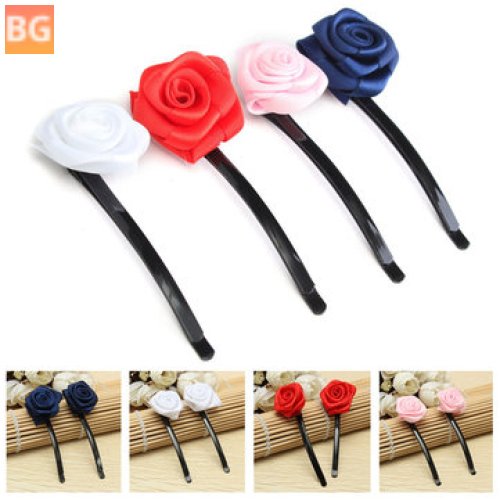 Wedding Party Accessories - 6pcs Rose Flowers Hair Pins Grips Clips