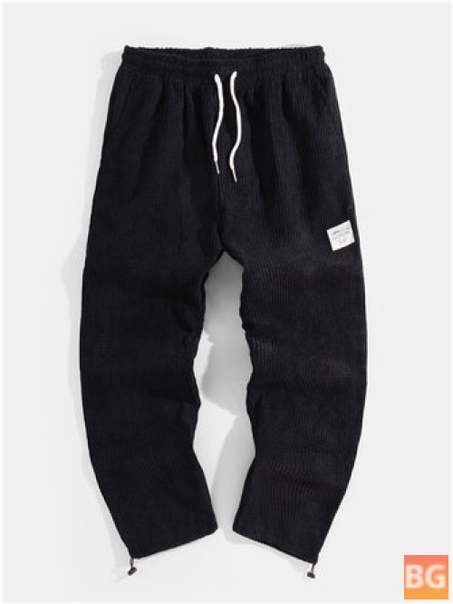 Pants with Jogger Cords - Mens Solid Color