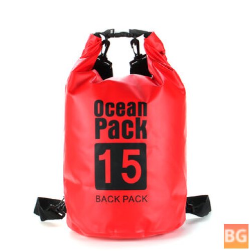 2-Pack of Waterproof Dry Sack Bags for Kayak Canoeing - Red