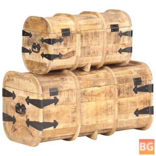 2-Piece Wood Storage Chest