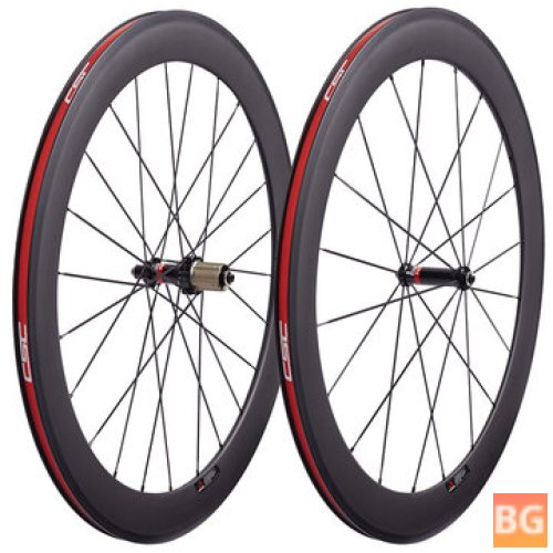 CSC R13 Super Light Ceramic Carbon Bicycle Wheelset - 25mm Wheel Width and 38mm Wheel Depth