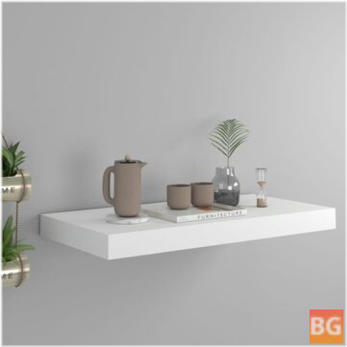 Shelf with a Floating Base - White