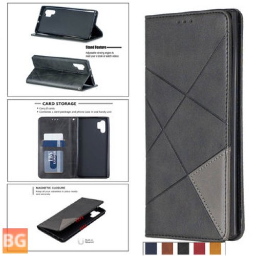 Bakeey Geometric Business Protective Flip Stand Holster for Xiaomi Redmi Note 8 2021