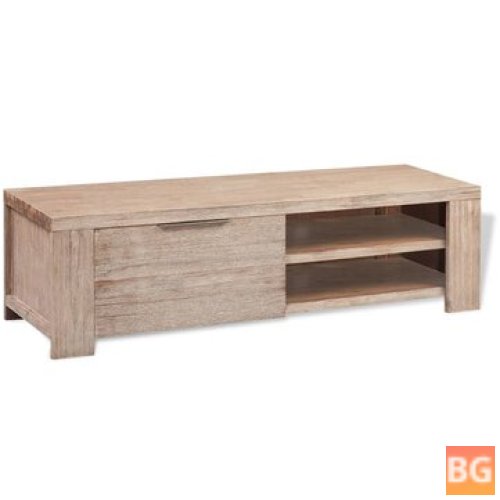 TV Cabinet - Solid Brushed Acacia Wood 55