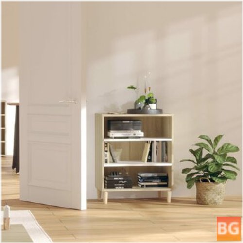 Chipboard Sideboard - White and Sonoma Oak 22.4