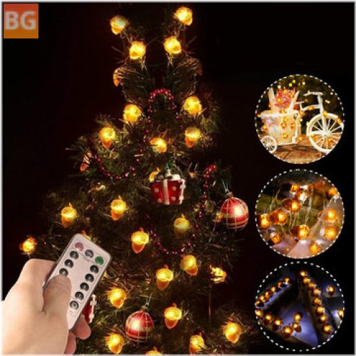 Acorn Pine Cones LED String Light with Remote Control