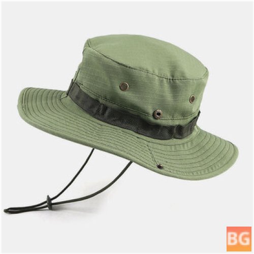 Sunscreen Bucket Hat with Rivets for Fishing and Climbing