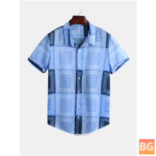 Short Sleeve T-Shirts with Geometric Pattern
