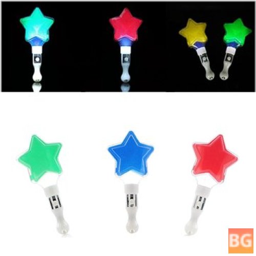 5-Pack of Star Glowing LED Sticks for Christmas Party Vocal Concert Performace Support Props