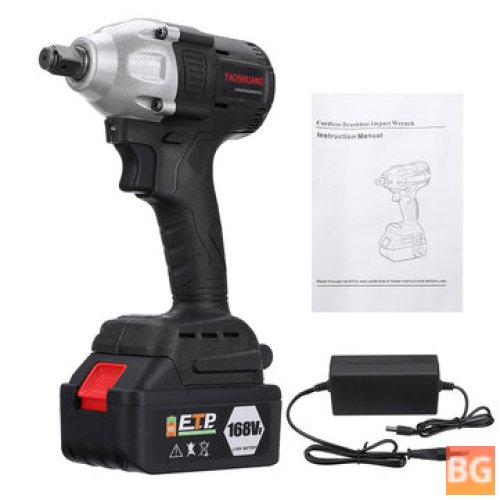 Brushless Impact Wrench with 2 Li-ion Batteries