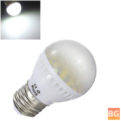 E27 5W White Globe Lamp - 110-240V