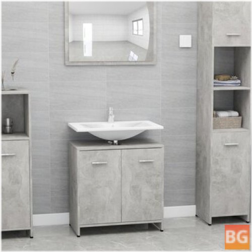 Bathroom Cabinet Gray 23.6