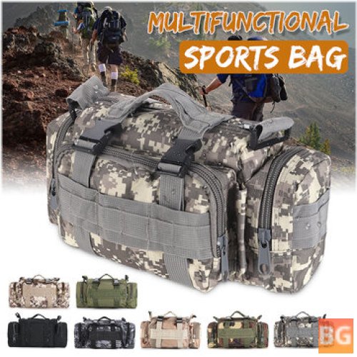 Zipper-Up Shoulder Bag for Hiking and Outdoor Sports