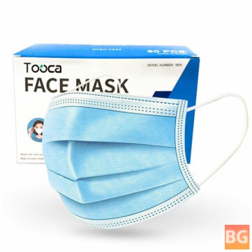 Blue Breathable Disposable Face Masks (50 Pack)