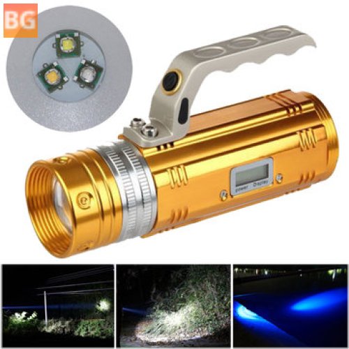 450LM 3 Color LED Flashlight with Charger