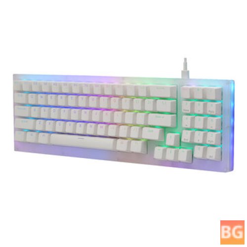 GamaKay K77 Mechanical Keyboard - 77 Keys, Wired, USB 3.1 NKRO, Translucent, Glass Base, Gateron Switch, RGB, Gaming Keyboard with Numberpad