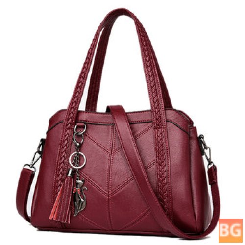 Soft PU shoulder bag for women