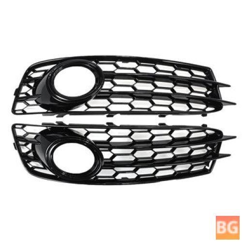 Audi A3 S-Line Fog Light Grille Cover - Glossy Black Honeycomb
