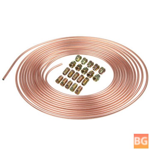 25 ft. Copper Brake Line with fittings and 20 fittings