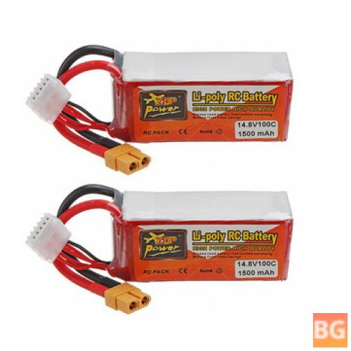 ZOP POWER 4S Lipo Battery with 1500mAH Capacity and 100C Discharge Rate for RC Models