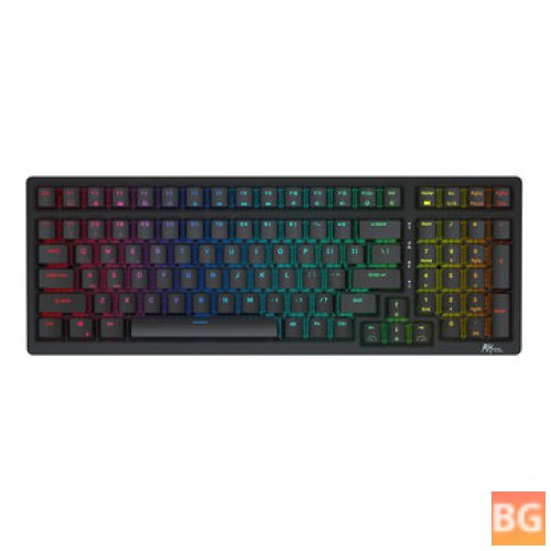 Wireless Gaming Keyboard with 98keys RGB Backlit Triple-Mode