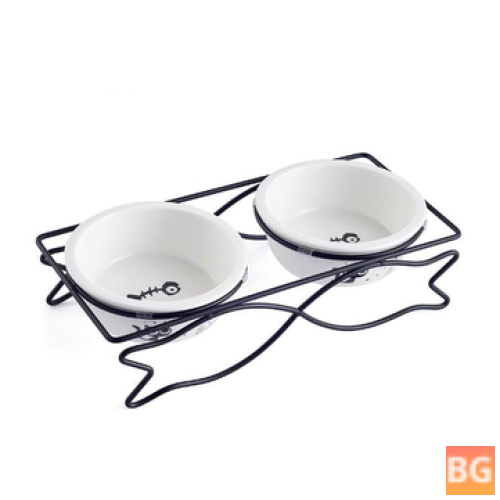 2-Piece Food and Water Bowl Set for Cats and Dogs