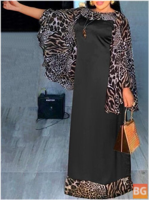 Maxi Dress for Women - Leopard Print