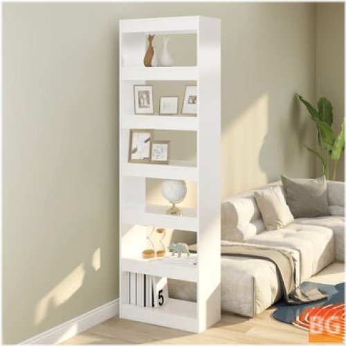 Book Cabinet/Room Divider White 18.6