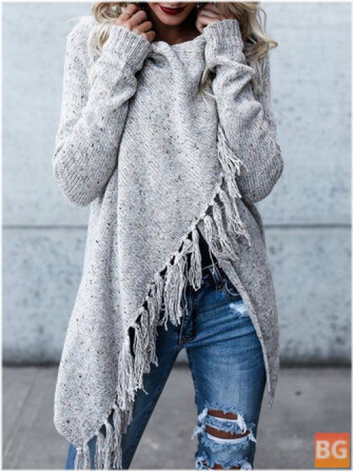 Tassel Sweater Coat for Women's Winter Wear