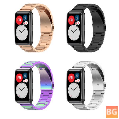 Stainless Steel Smart Watch Band with Multi-Color Design