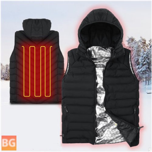 Sports Heating Vest - Unisex 3 Modes - Warm Waistcoat - Full Zipper - Windproof Jacket - Tops