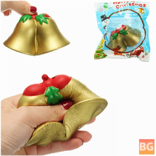 Chameleon Squishy Christmas Jingle Bell Toy with Packaging and Decor