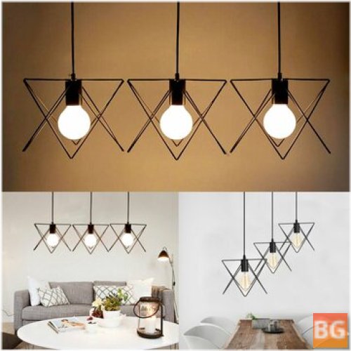 Metal Ceiling Light Cage Lampshade with Pendant Lamp