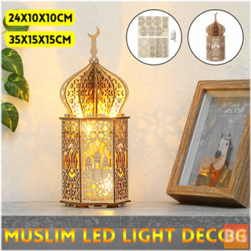 LED Night Light with Palace Theme - DIY Eid Mubarak Ramadan Party Decoration