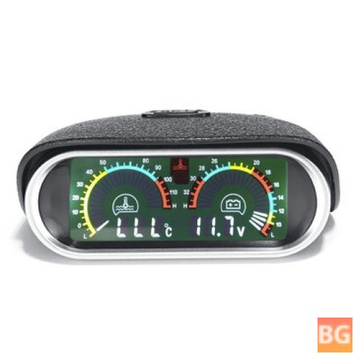 LCD Voltage & Water Temp Gauge for Vehicles