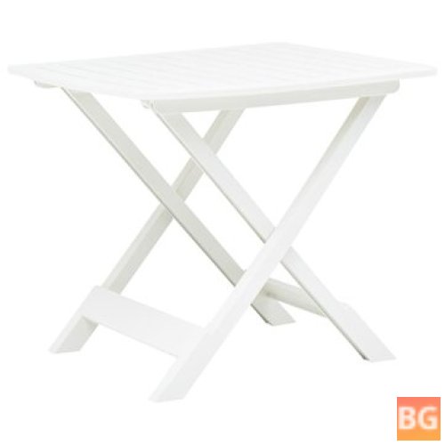 Table with Wheels for Garden - White 31.1