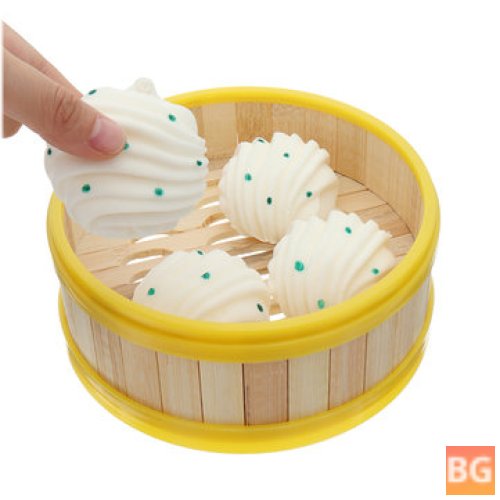 Hanamaki Bread Soft Toy with Steamer Cover - 6CM