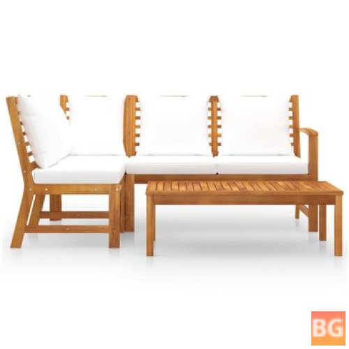 Garden Lounge Set with Cushion and Pillow