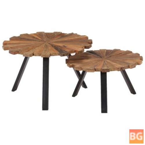 2pc Solid recycled wood Coffee Tables