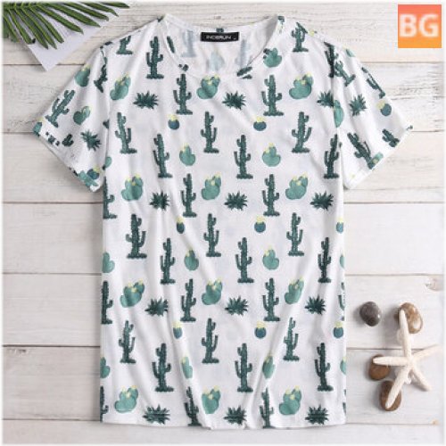 T-Shirts with Men in Cactus Print