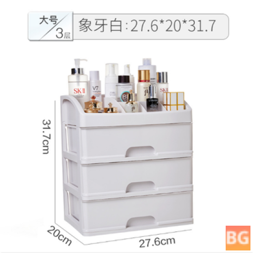 Desktop Organizer for Cosmetic Storage - Transparent