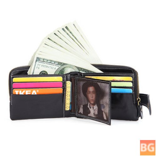 Wallet with RFID Scanner and Men's Genuine Leather