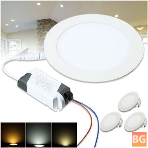 Kingso 6.8-inch 12W Dimmable Ultra-thin Round LED Panel - 1200lm 110V Recessed Ceiling Light