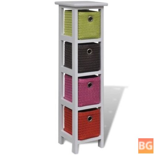 Colorful Paulownia Wood Storage Cabinet