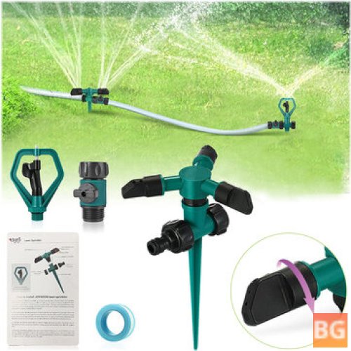 3-head Sprinkler with 360-Angle Rotating Support - Garden Lawn Automatic Irrigation Watering Systems Sprinkler