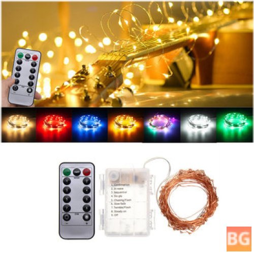 Waterproof Copper Wire Fairy String Lights with Remote Control for Christmas